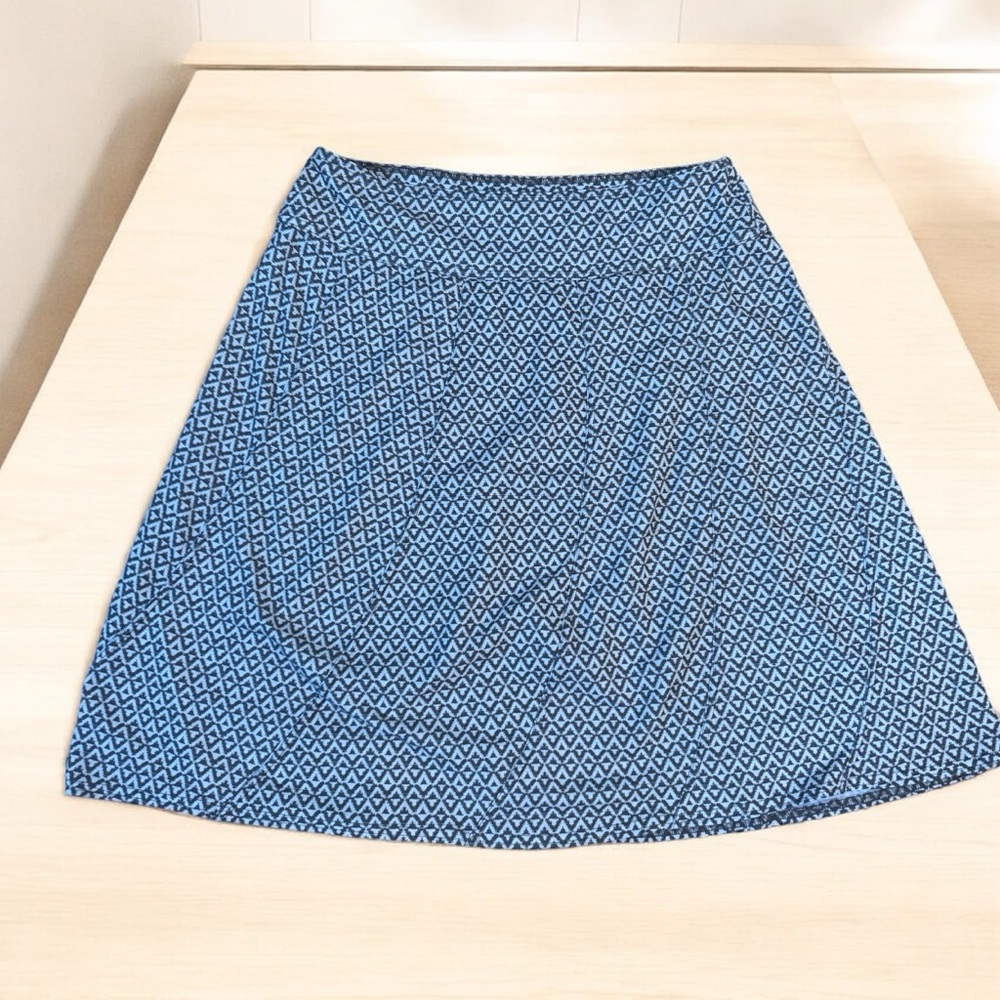 Prana Cotton Skirt, light brown and white, size Small. Like new!